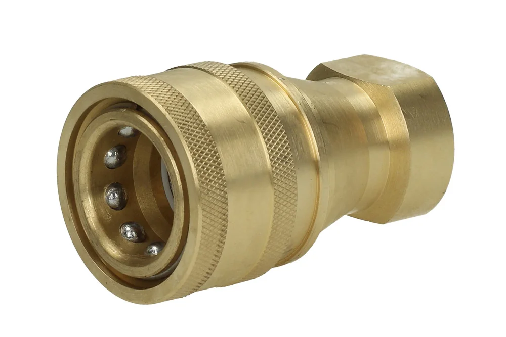 Presa rapida ISO-B GW BSP con valvola, ottone, DRAGON, tipo IB