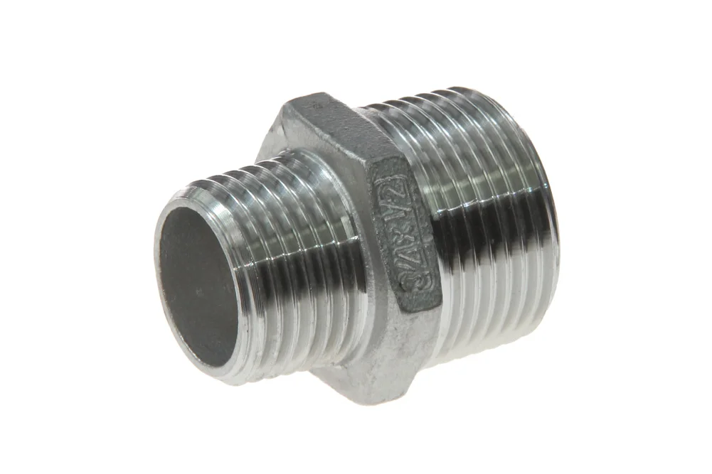 Nipplo ridotto con filetto maschio BSPT, acciaio inox, tipo VT117