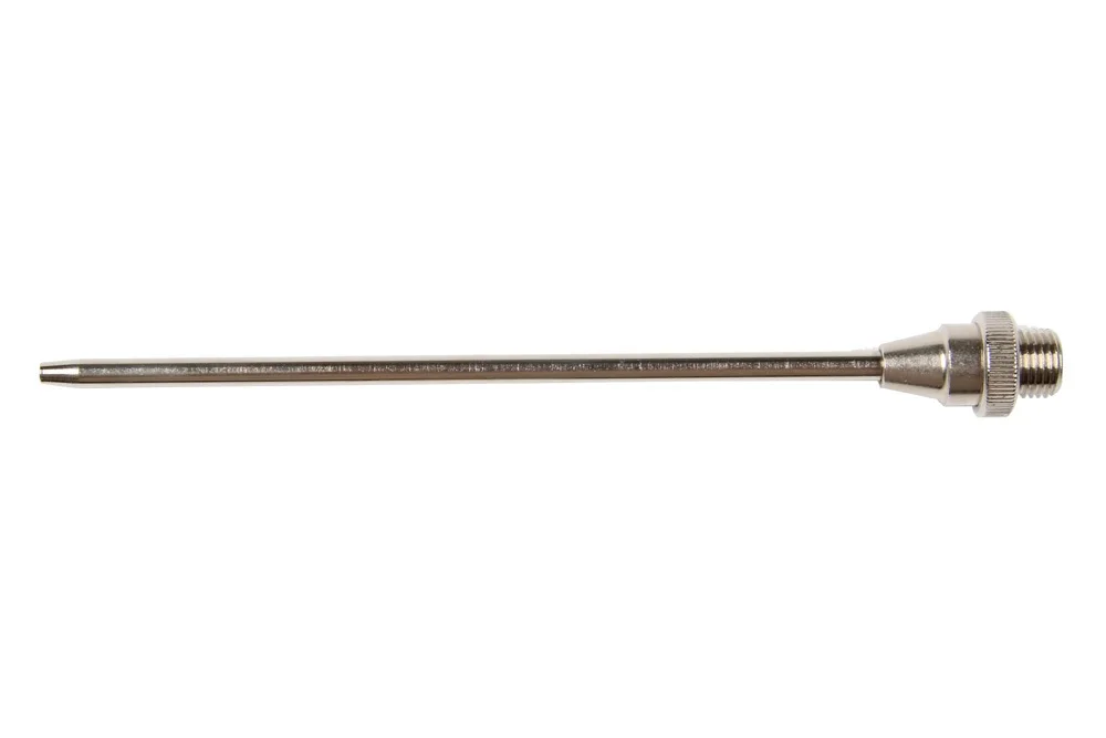 Ugello diritto allungato, ottone nichelato, serie 105