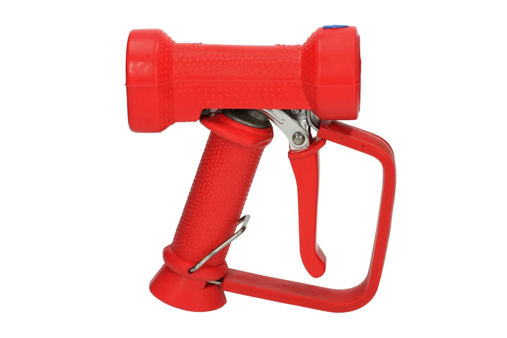 Pistola per acqua calda isolata, acciaio inox, AKBO, rossa