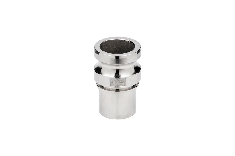 Spina raccordo CAMLOCK ERS con estremità liscia per tubo, acciaio inox