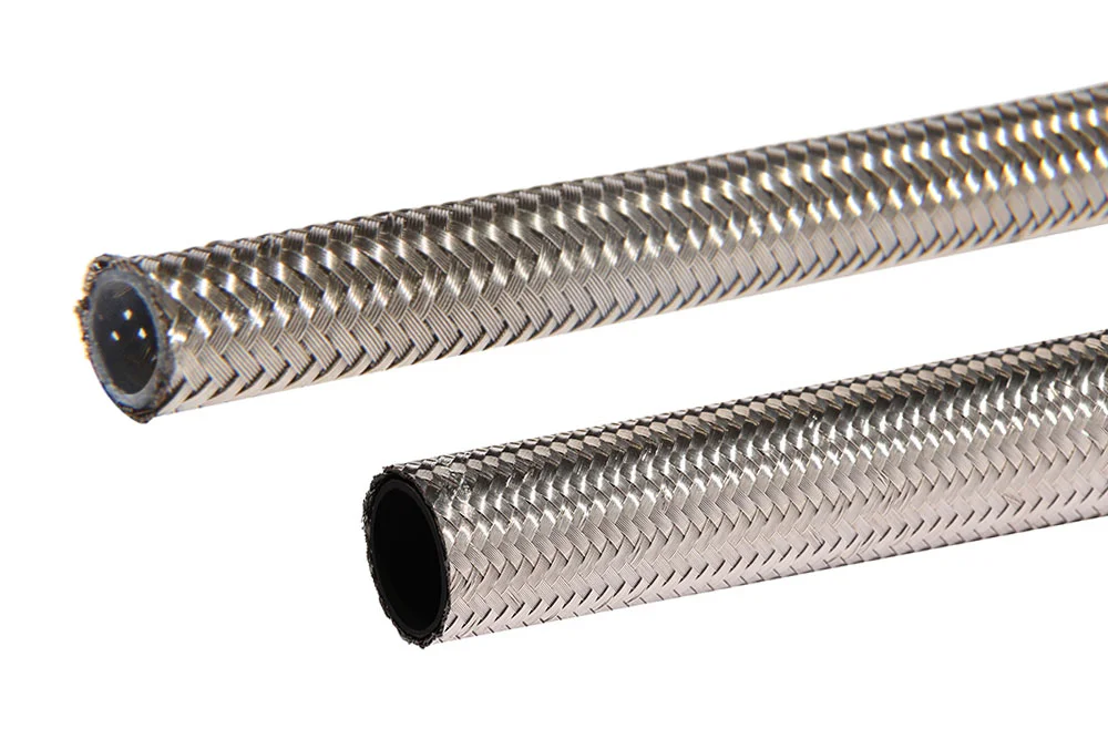 Tubo in Teflon antistatico a parete spessa, treccia singola in acciaio AISI 304, SMOOTHBORE HWSB