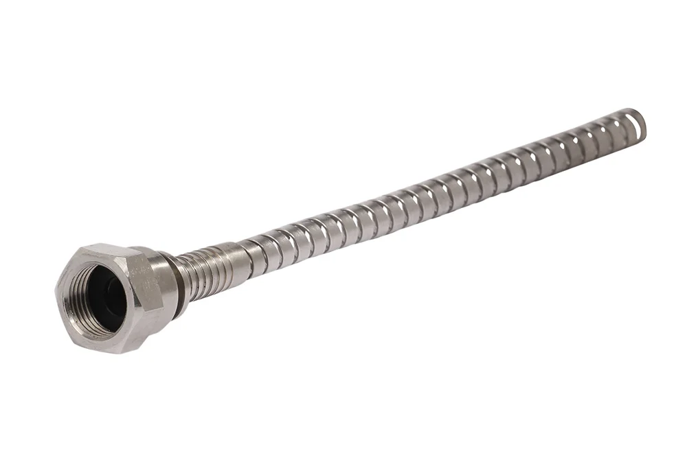 Terminale con BSP GW e molla anti-piega, acciaio inox, tipo AK