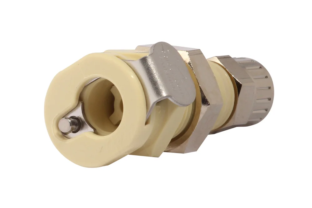 Presa passaparete per innesto rapido per tubo con dado e valvola, polipropilene, serie PMC DN 3,2