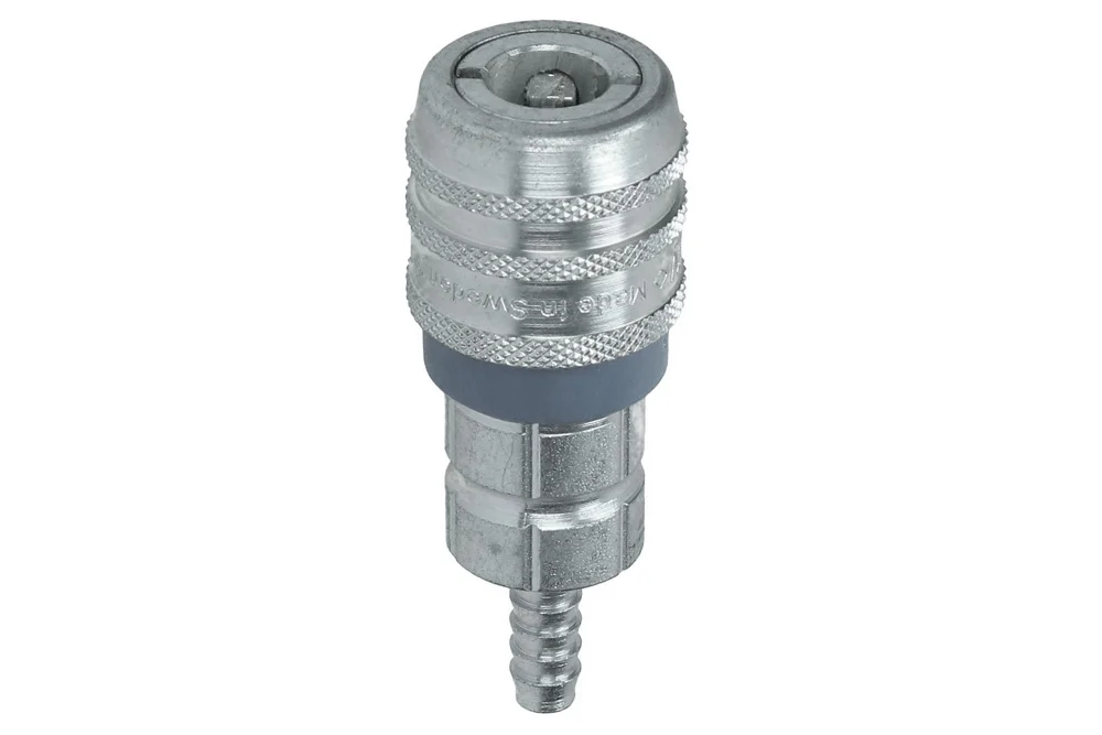 Presa rapida pneumatica DN 7,6 con estremità per tubo, acciaio al carbonio, CEJN 320 VS