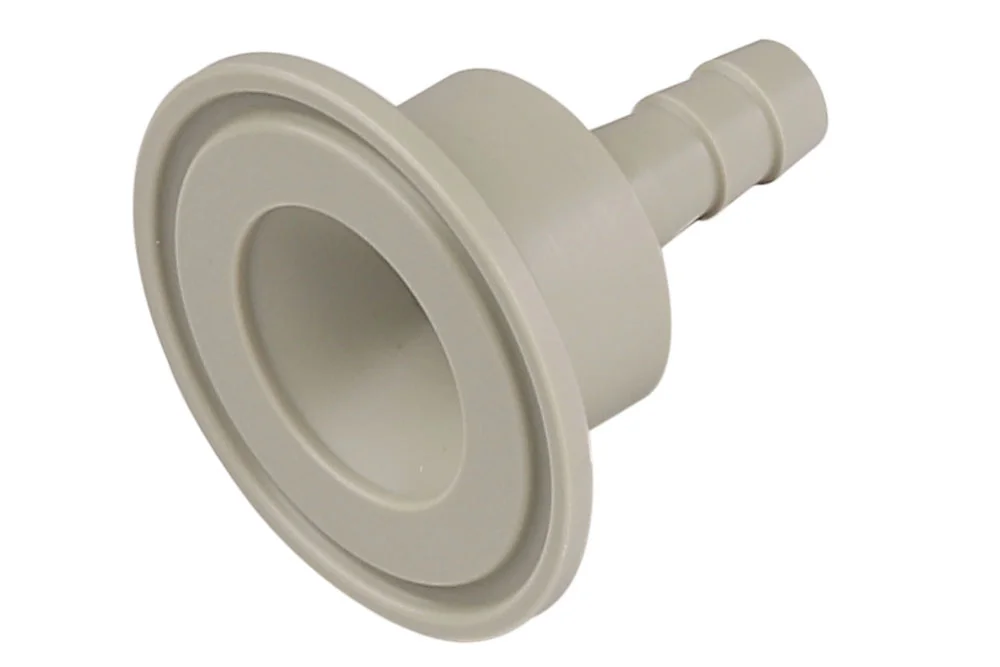 Terminale TRI-CLAMP con portagomma, in PP, PVDF, serie 3C tipo EM