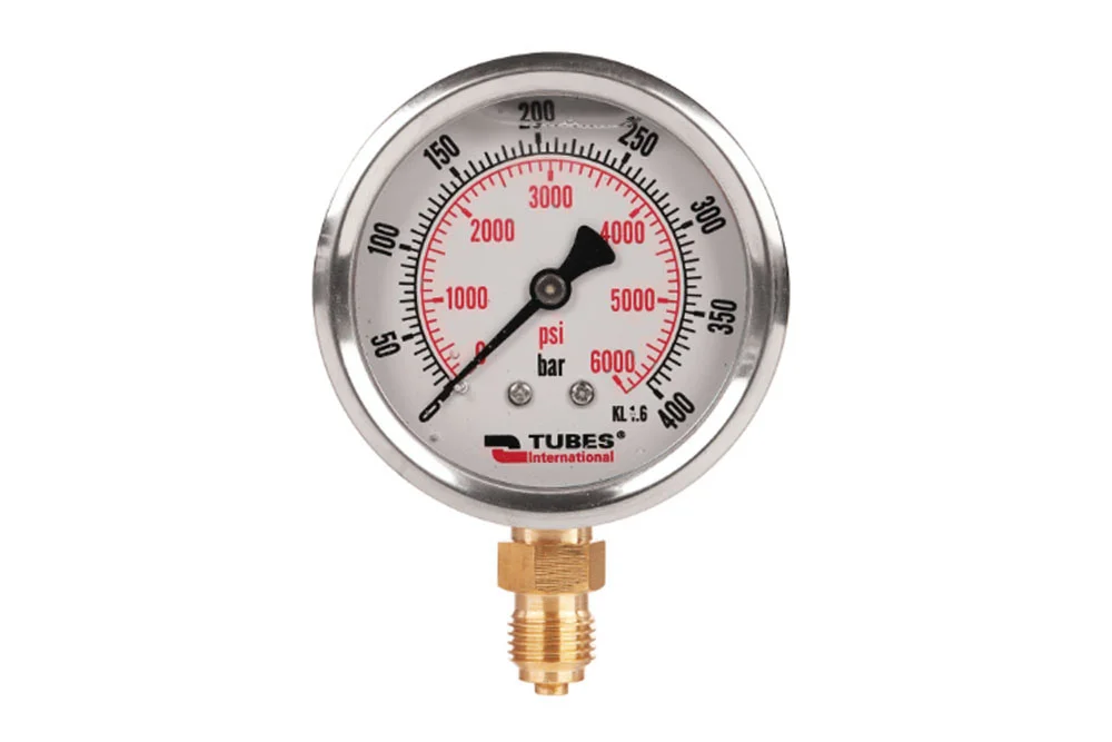 Manometro glicerinato da 63 mm con attacco inferiore, FM 631