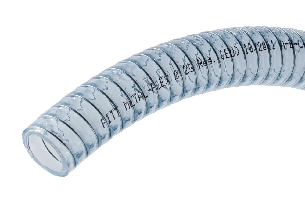 Tubo di aspirazione e mandata in PVC con spirale in acciaio METALFLEX