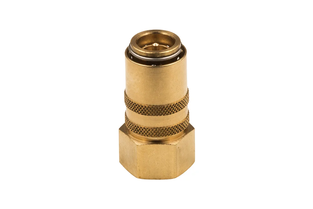 Presa DN 9 per innesto rapido con filetto femmina, serie TST 090, ottone