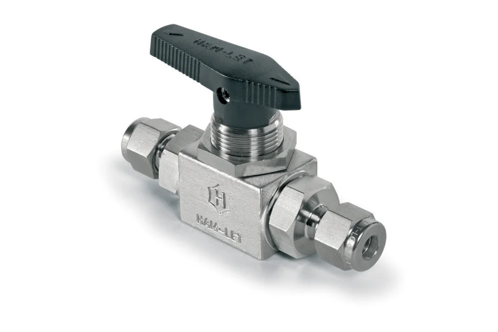 Valvola a sfera a due vie LET-LOK® con attacco in pollici, acciaio inox, H-6800