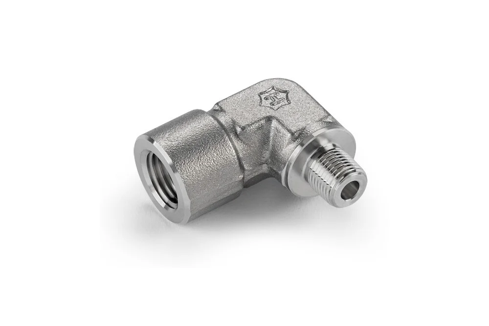 Gomito a 90° con filettatura interna NPT/esterna NPT, acciaio inox, 116H