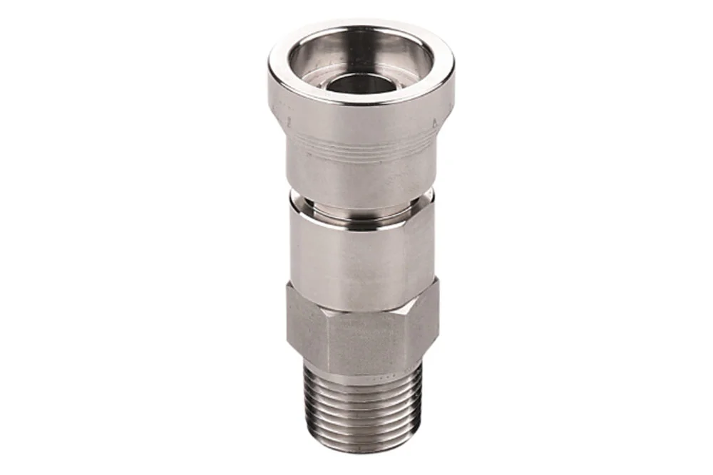 Presa rapida QC-LOK® con filettatura maschio, acciaio inox, tipo QC6