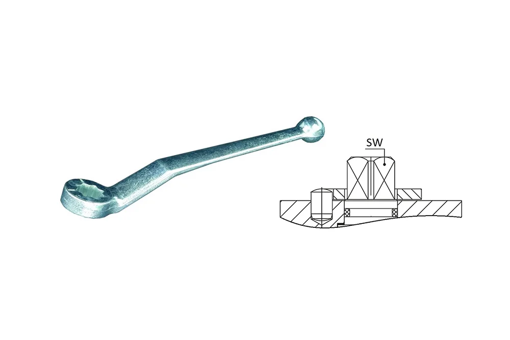 Leva per valvole a sfera BKH, BK3L, SKH, SK3L, lega di zinco