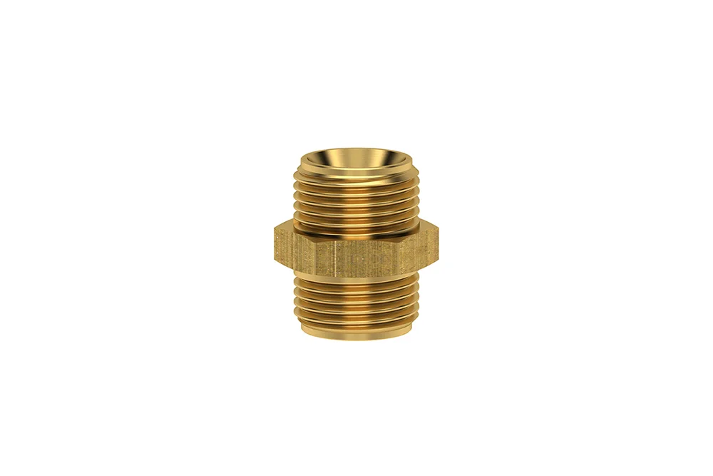 Nipplo con filettatura esterna BSP, ottone, tipo MU