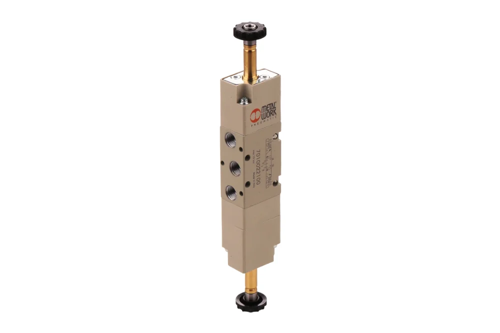 Valvola di distribuzione a comando elettrico, monostabile 5/3, serie 70