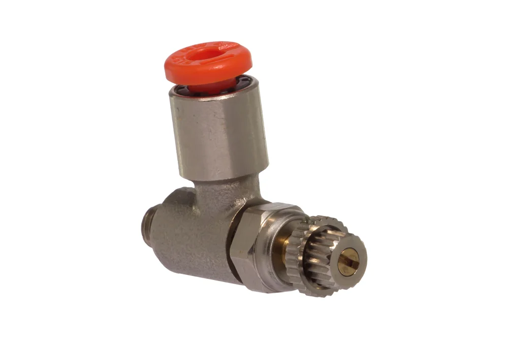 Valvola pneumatica di regolazione e ritegno in ottone MRF NMV, per valvola deviatrice, serie COMPACT "N".
