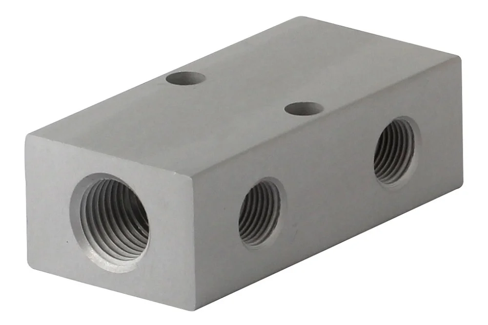 Barra distributrice con 2 uscite opposte, alluminio