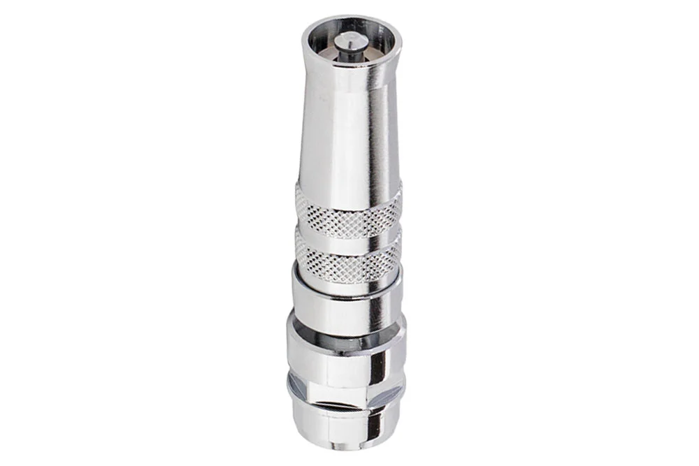 Ugello regolabile con flusso regolato, attacco a spina NiTO 3/4", ottone cromato