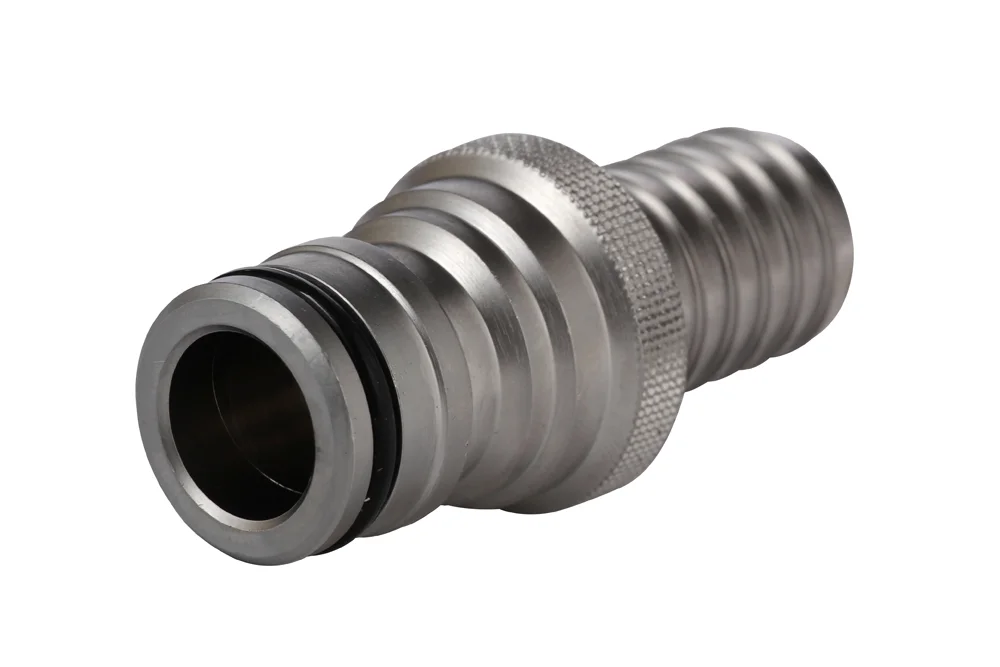 Spina innesto rapido acqua NiTO CLICK 3/4" con attacco portagomma, ottone