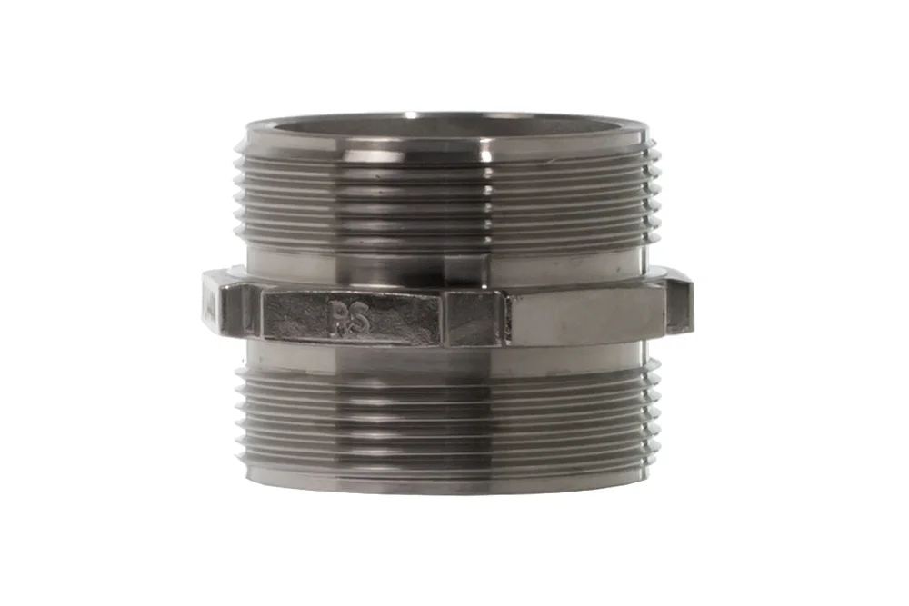Adattatore con filettature maschio BSP e NPT su entrambi i lati, acciaio inox, tipo DN