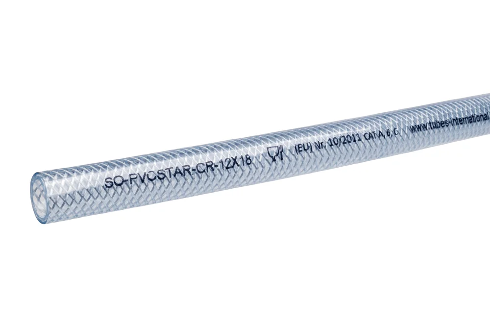 Tubo flessibile alimentare in PVC rinforzato con treccia PVC STAR CR 2