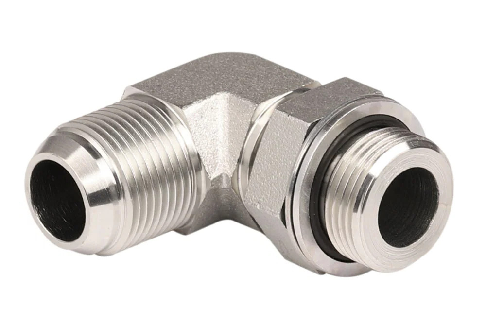 Adattatore - gomito 90° JIS Toyota GZ BSP x GZ BSP orientabile, acciaio al carbonio, tipo A405