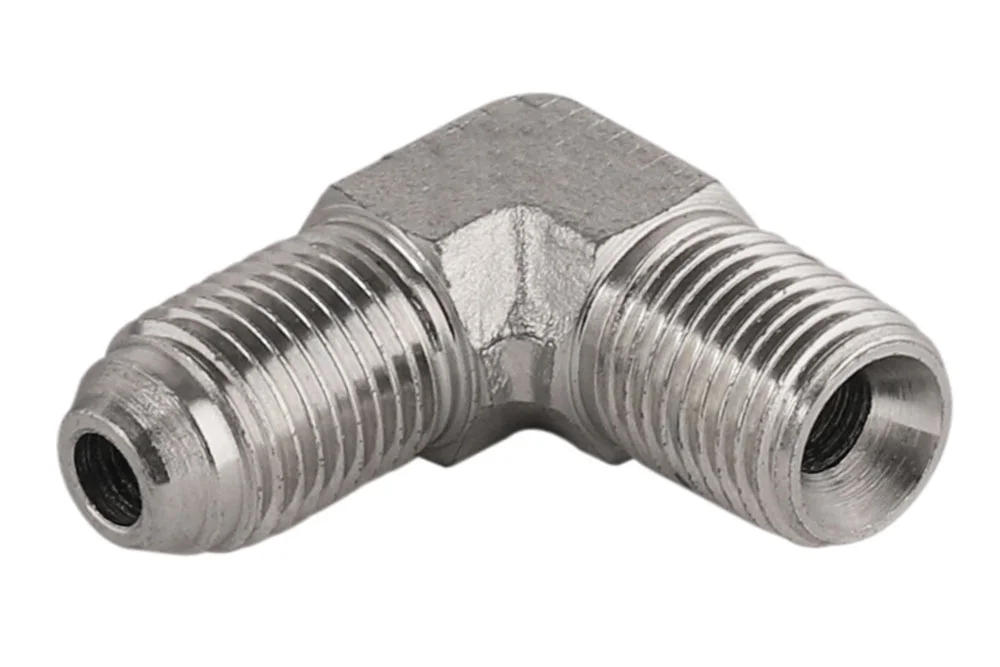 Adattatore JIS Toyota 90° - gomito da GZ BSP x GZ BSPT, acciaio al carbonio, tipo A405T