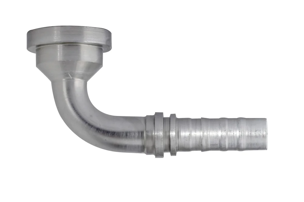 Raccordo terminale flangiato 90° NON SKIVE SAE 6000, serie pesante, acciaio al carbonio, tipo NSK212