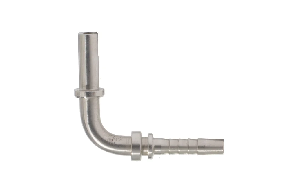 Raccordo BEL 90° per tubo metrico, tipo ZMR211, serie leggera, acciaio AISI 316L