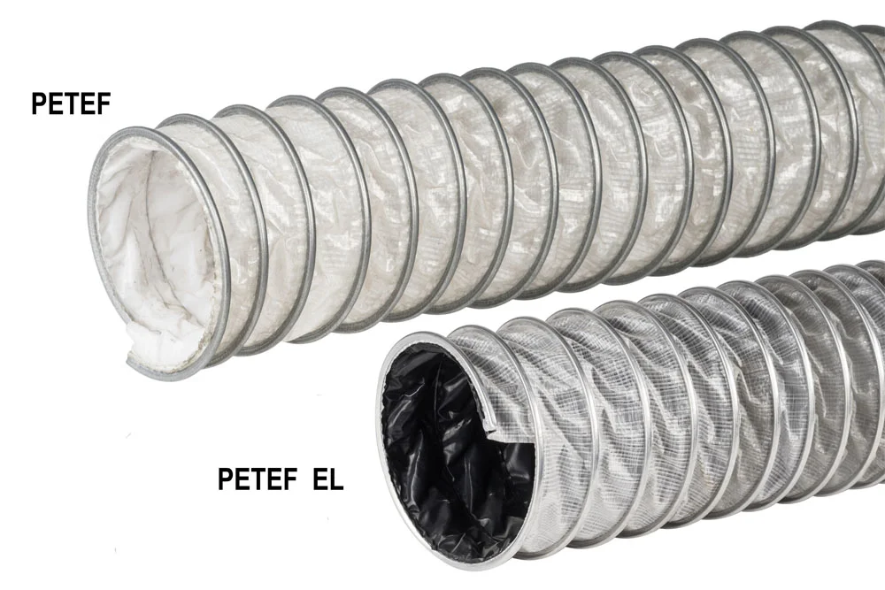 Tubo di aspirazione per fumi e gas chimicamente aggressivi GRIPFLEX PETEF, GRIPFLEX PETEF EL