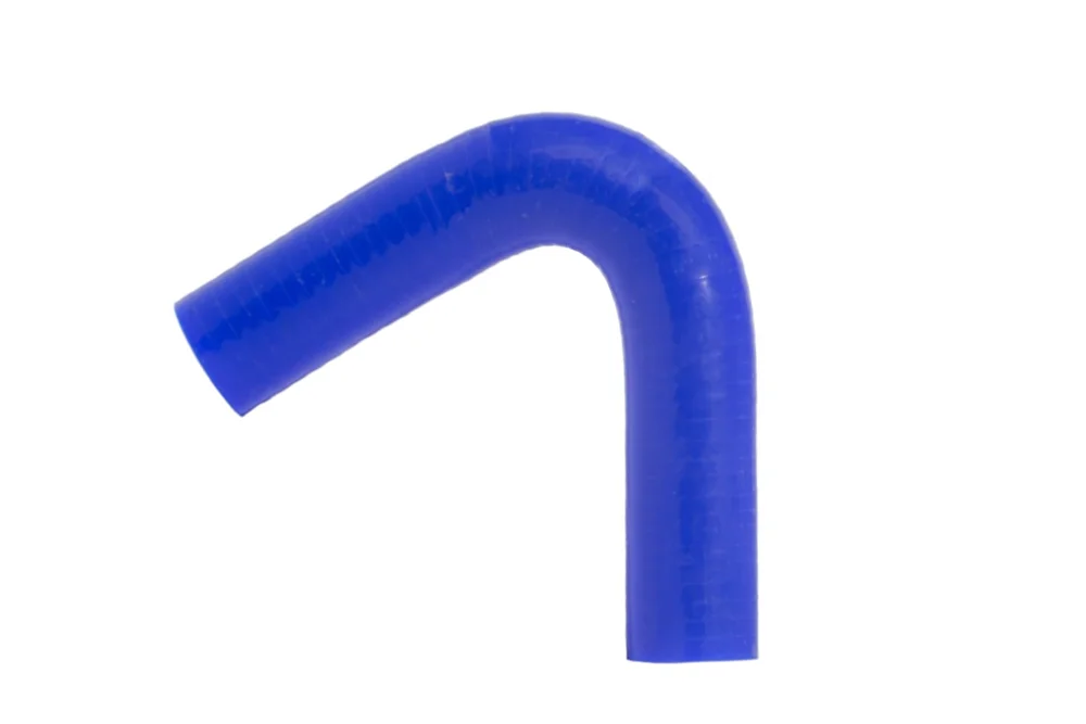 Gomito in silicone 135° rinforzato con poliestere, E135, blu
