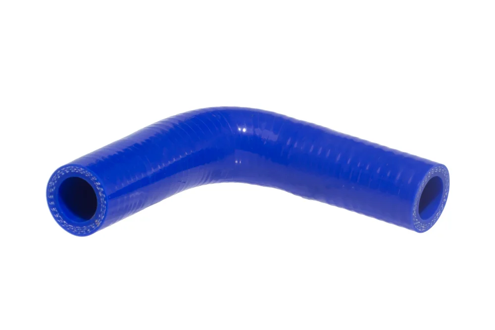 Gomito in silicone a 90° rinforzato con poliestere, E90, blu